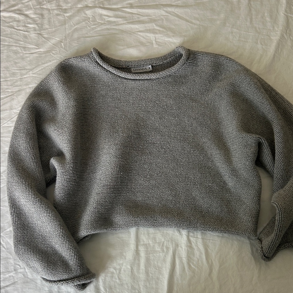 Women's Heather Gray Crew Neck Sweater